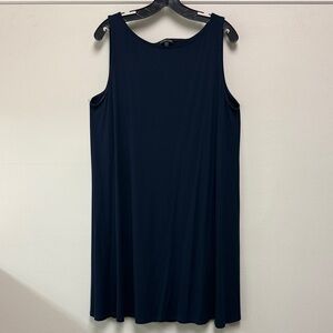 Eileen Fisher Sleeveless Navy Midi Dress